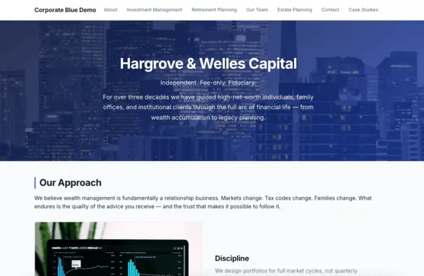 Corporate Blue theme preview