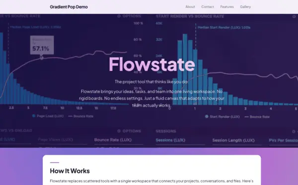 Gradient Pop theme preview