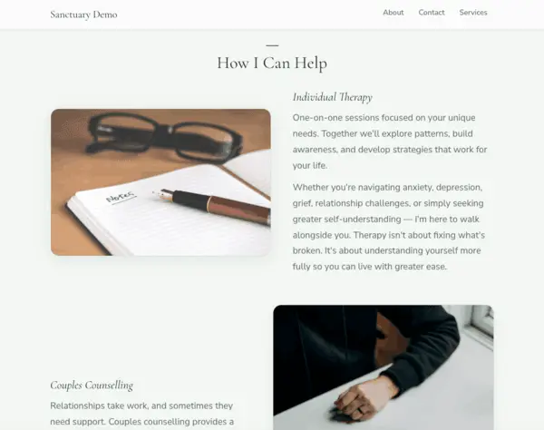 Sanctuary theme preview